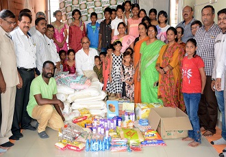 PJTSAU Administrative building staff donated 